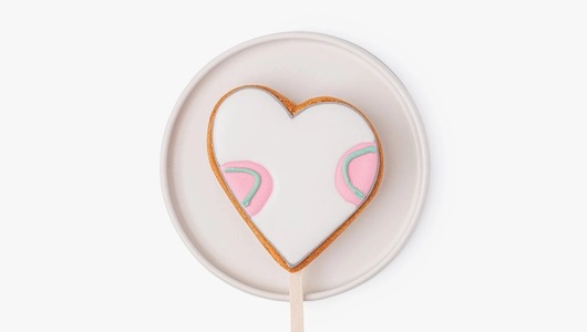 Пряник имбирный "14 февраля" на&nbsp;палочке