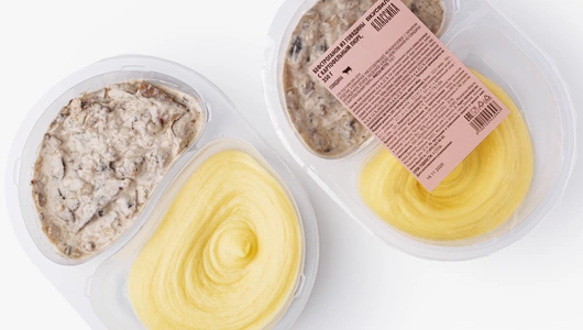 Бефстроганов из говядины с картофельным пюре, 350 г