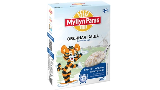 Каша Myllyn Paras Тигренок овсяная б/п 1 мин 500 г