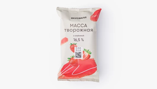 Масса творожная с клубникой 16,5%