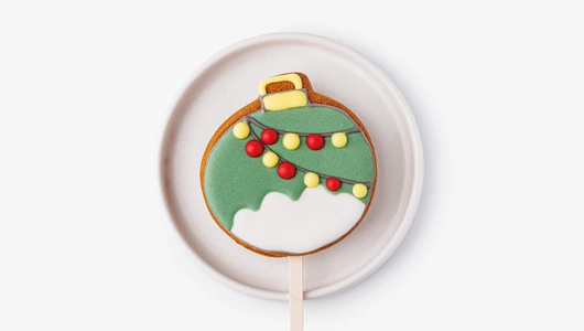 Пряник имбирный "Зимнее очарование" на палочке, 1 шт.