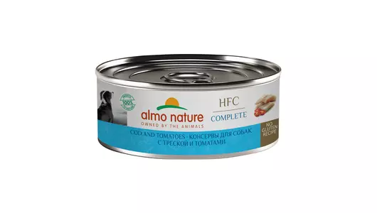 Almo Nature консервы Консервы   для собак с треской и томатами (HFC – Complete –  Cod and Tomatoes), 100г
