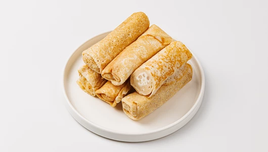 Блинчики с куриной ветчиной и моцареллой, зам.