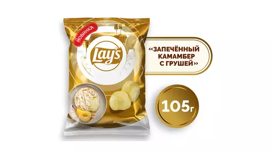 Чипсы картофельные Lay`s со вкусом Запеченный камамбер с грушей 105 г