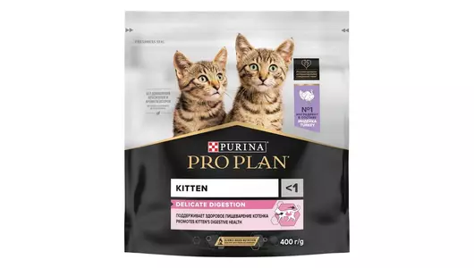 PRO PLAN Delicate Digestion Kitten Корм сух.индейка д/котят с чувствительным пищевар.400г