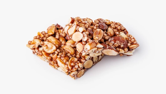 Батончик орехово-арахисовый с&nbsp;шоколадом и&nbsp;молочной карамелью