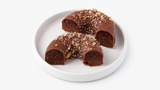 Десерт "Шоколадный пончик" с грецким орехом, (веган)