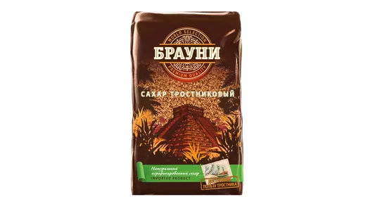 Сахар-песок Брауни Liqht тростниковый 900 г