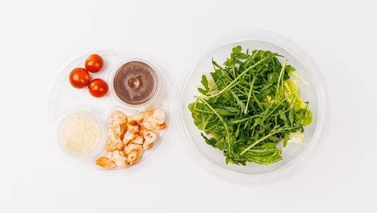 Салат руккола с креветкой