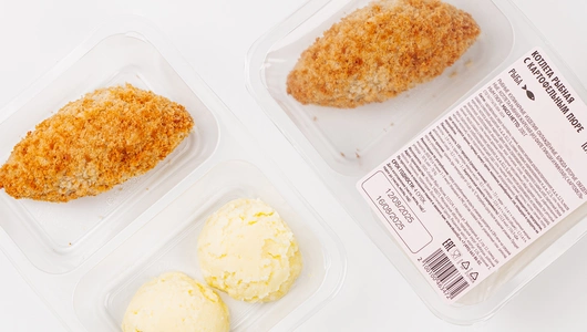 Котлета рыбная с картофельным пюре