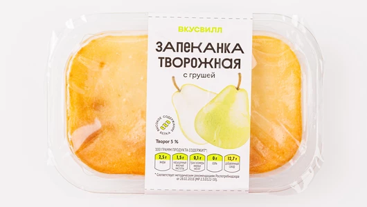 Запеканка творожная с&nbsp;грушей