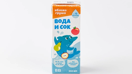 Напиток сокосодержащий "Вода и сок" яблоко-груша, 200 мл Напиток сокосодержащий "Вода и сок" яблоко-груша, 200 мл