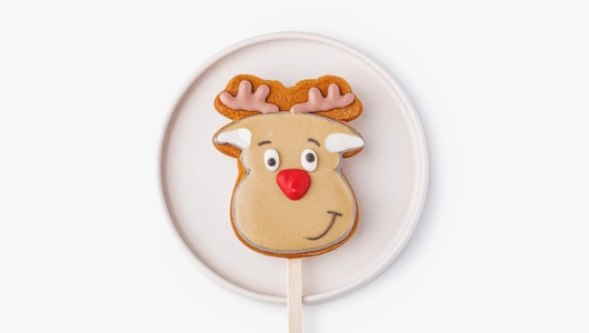 Пряник имбирный "Новый год" на палочке, 1 шт.