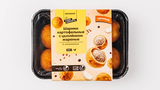 Шарики картофельные с цыпленком жареные, зам.