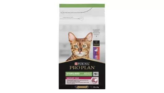 PRO PLAN Savoury Duo Sterilised Adult Корм сух.утка,печень д/стерилизов.приверед.кошек 1,5кг