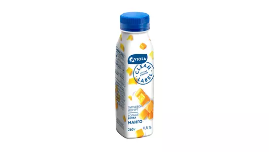 Йогурт питьевой Viola Clean Label с манго 0,8% 260 г