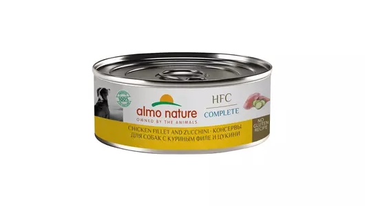Almo Nature консервы Консервы   для собак с куриным филе и цукини (HFC – Complete –  Chicken and Zucchini), 100г