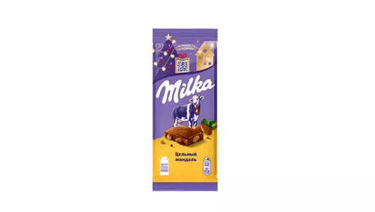 Шоколад молочный Milka с&nbsp;цельным миндалем 80 г