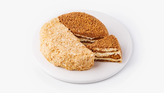 Торт "Половинки Медовик-Наполеон"