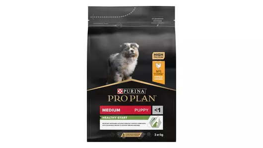 PRO PLAN Healthy Start Medium Puppy Корм сух.курица д/щенков средних пород 3кг