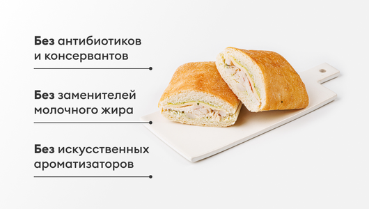 Чиабатта с куриным филе и соусом "Песто"