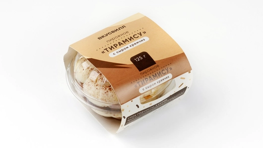 Пирожное "Тирамису" с сыром кремчиз, 125 гр