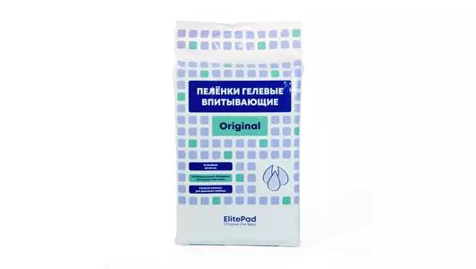 ELITEPAD Пелёнки одноразовые, гелевые «Original», 60х60см,10 шт/уп