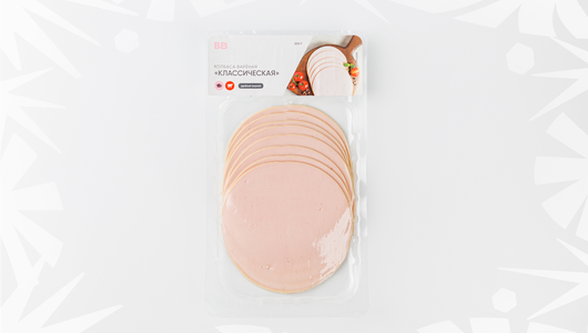 Колбаса "Классическая" вареная, нарезка