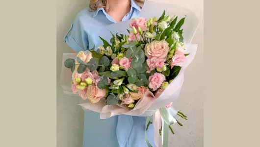 Букет-признание с&nbsp;эустомой FMART by flowwow