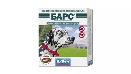 Барс ошейник инсектоакарицидный для собак средних пород 50 см (АВЗ) Барс ошейник инсектоакарицидный для собак средних пород 50 см (АВЗ)
