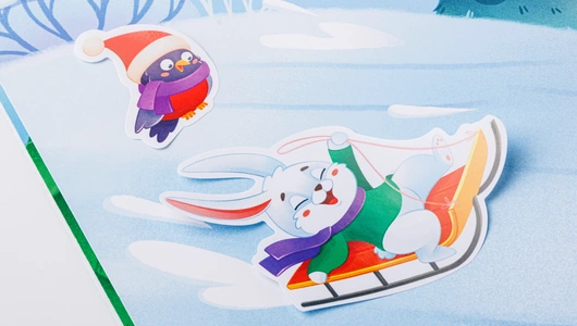 Книжка с наклейками "Зима в лесу"