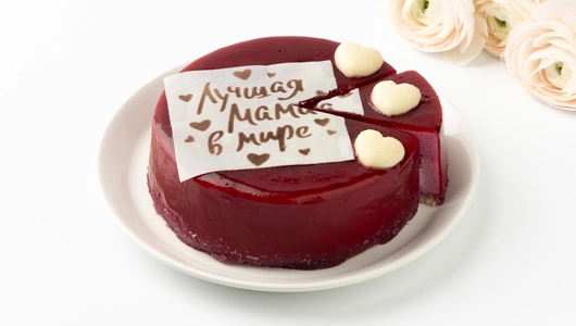 Торт муссовый "Лучшая мама" йогуртово-черничный