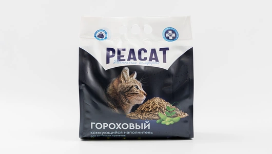 Наполнитель для кошачьего туалета из горохового волокна без запаха, 2,5 кг