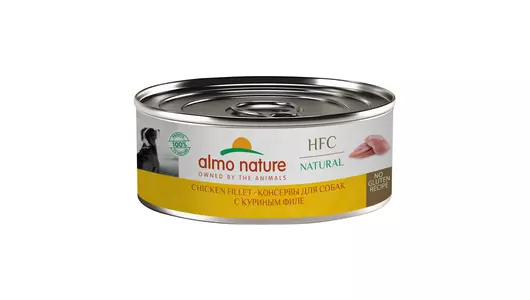 Almo Nature консервы Консервы   для собак с куриным филе (HFC - Natural - Chicken Fillet), 100г