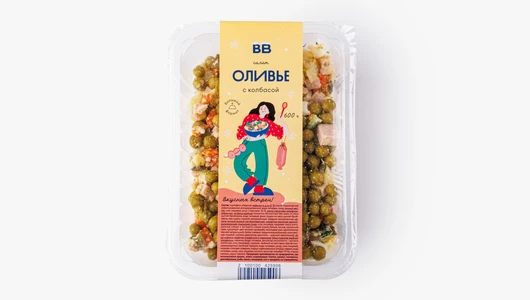 Салат оливье с&nbsp;колбасой, 600 г