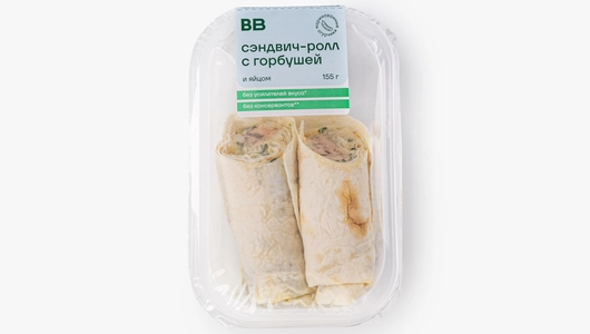 Сэндвич ролл с&nbsp;горбушей и&nbsp;яйцом