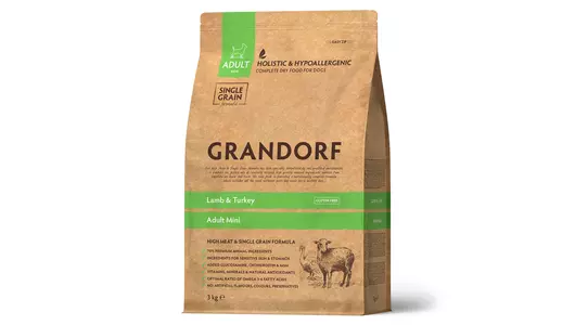 GRANDORF Mini Adult Lamb/Turkey Корм сух.ягненок,индейка д/собак мелких пород 3кг
