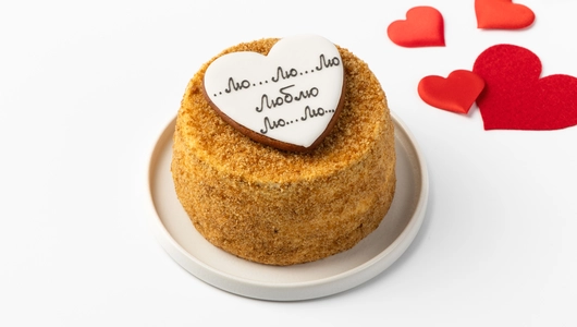 Торт "Валентинки" медово-сметанный, 270 г