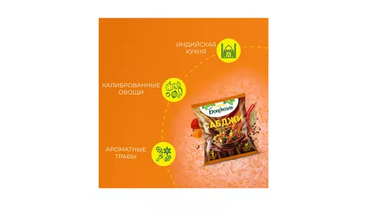Смесь овощная Бондюэль Сабджи овощи по-индийски замороженная 400 г