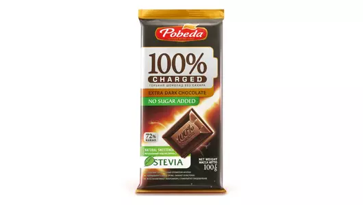 Шоколад горький Победа вкуса Чаржед 72% какао без сахара 100 г