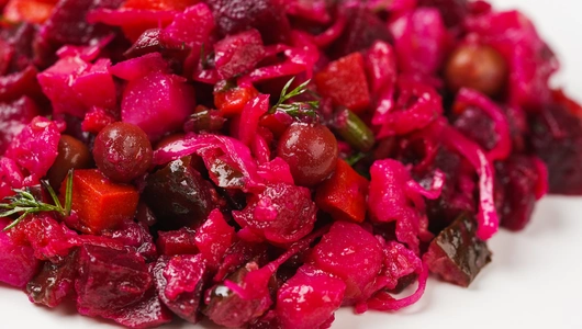 Салат винегрет с квашеной капустой