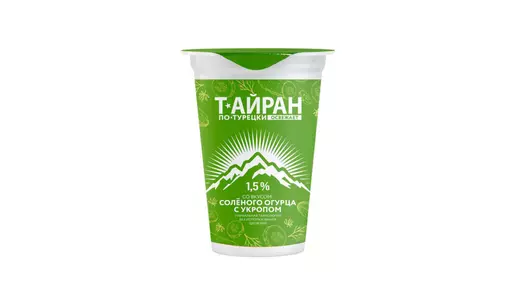 Тайран по-турецки со вкусом соленого огурца с укропом 1,5% 220&nbsp;г