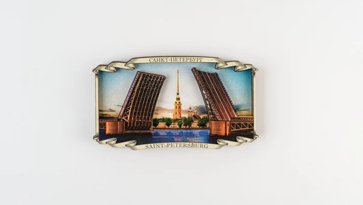 Магнит "Дворцовый мост и Петропавловский собор 3D"