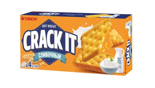 Печенье Orion Crack-it затяжное Сливочный 80 г