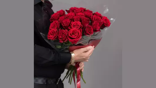 Букет из 25 Красных роз (55см)