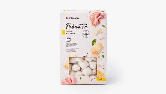 Равиоли мини с сыром и ветчиной