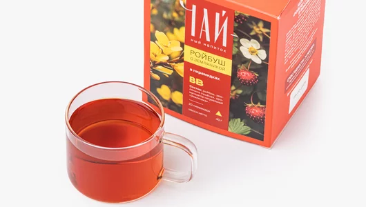 Напиток чайный "Ройбуш с&nbsp;земляникой", в&nbsp;пирамидках