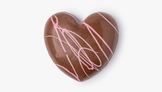 Шоколад с&nbsp;начинкой "Малина - фисташка" в&nbsp;форме сердца