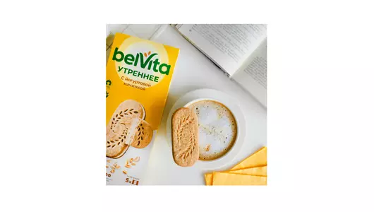 Печенье BelVita Утреннее Сэндвич витаминное с&nbsp;цельными злаками и&nbsp;йогуртовой начинкой 253 г
