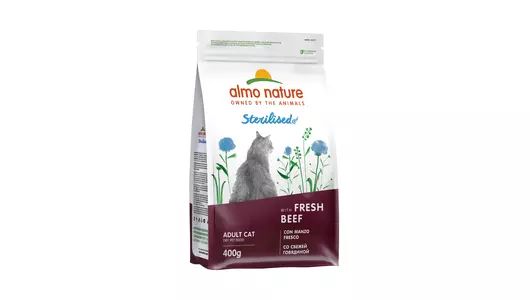 Almo Nature Сухой корм для стерилизованных кошек со cвежей говядиной, 400 г